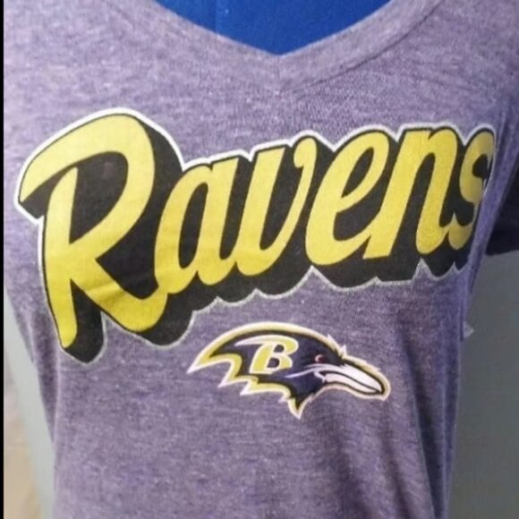 5th & Ocean by New Era Women's Large Baltimore Ravens Tri-Natural T-Shirt, Large - Picture 3 of 8
